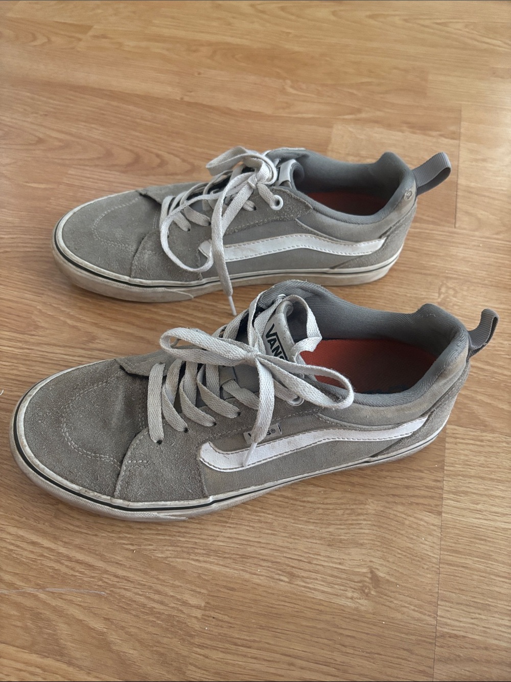 Vans Gray Suede Low-Top Skate Sneakers
